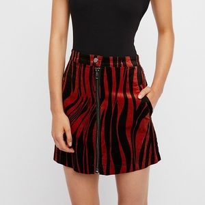 Free People Be A Babe Velvet Skirt